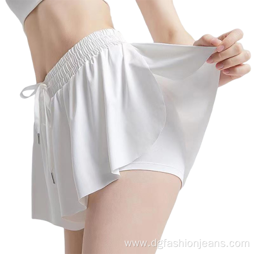 Polyester Mini Split Drawstring Golf Skirt Sexy Women